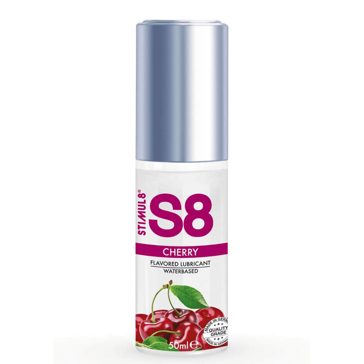 Lubrifiant Aromat S8 pe Baza de Apa - Cirese / 50 ml [evk:67585082556806]