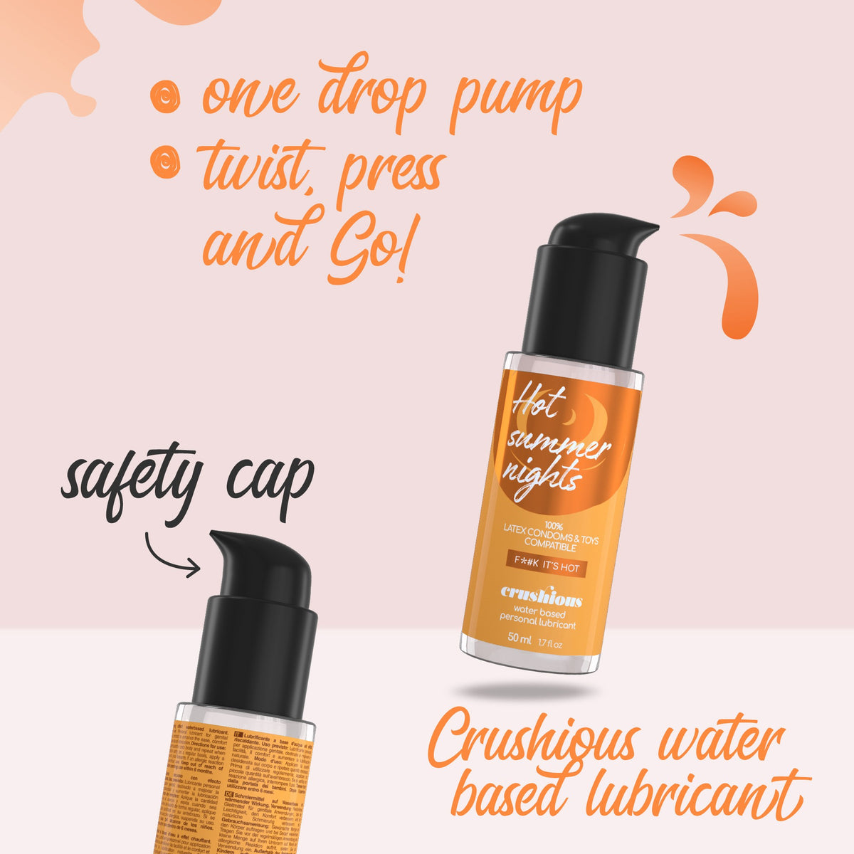 Lubrifiant Crushious Hot Summer Nights pe bază de apă – 50 ml