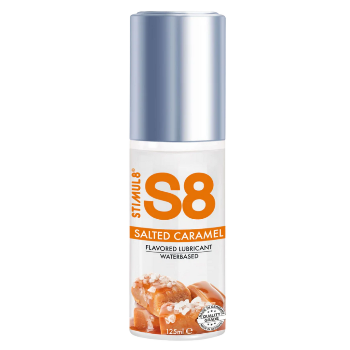 Lubrifiant Aromat S8 pe Baza de Apa - Caramel sarat / 125 ml [evk:67585082851718]