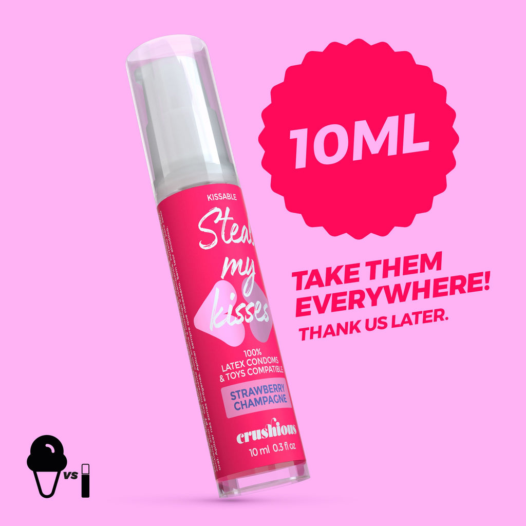 Lubrifiant Crushious Steal My Kisses, căpșuni și șampanie – 10 ml