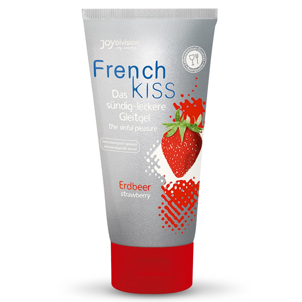Lubrifiant French Kiss, aromă de căpșuni – 75 ml