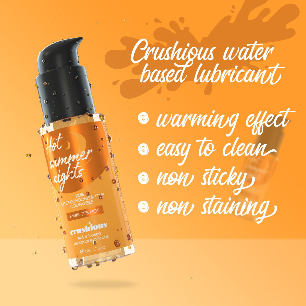 Lubrifiant Crushious Hot Summer Nights pe bază de apă – 50 ml