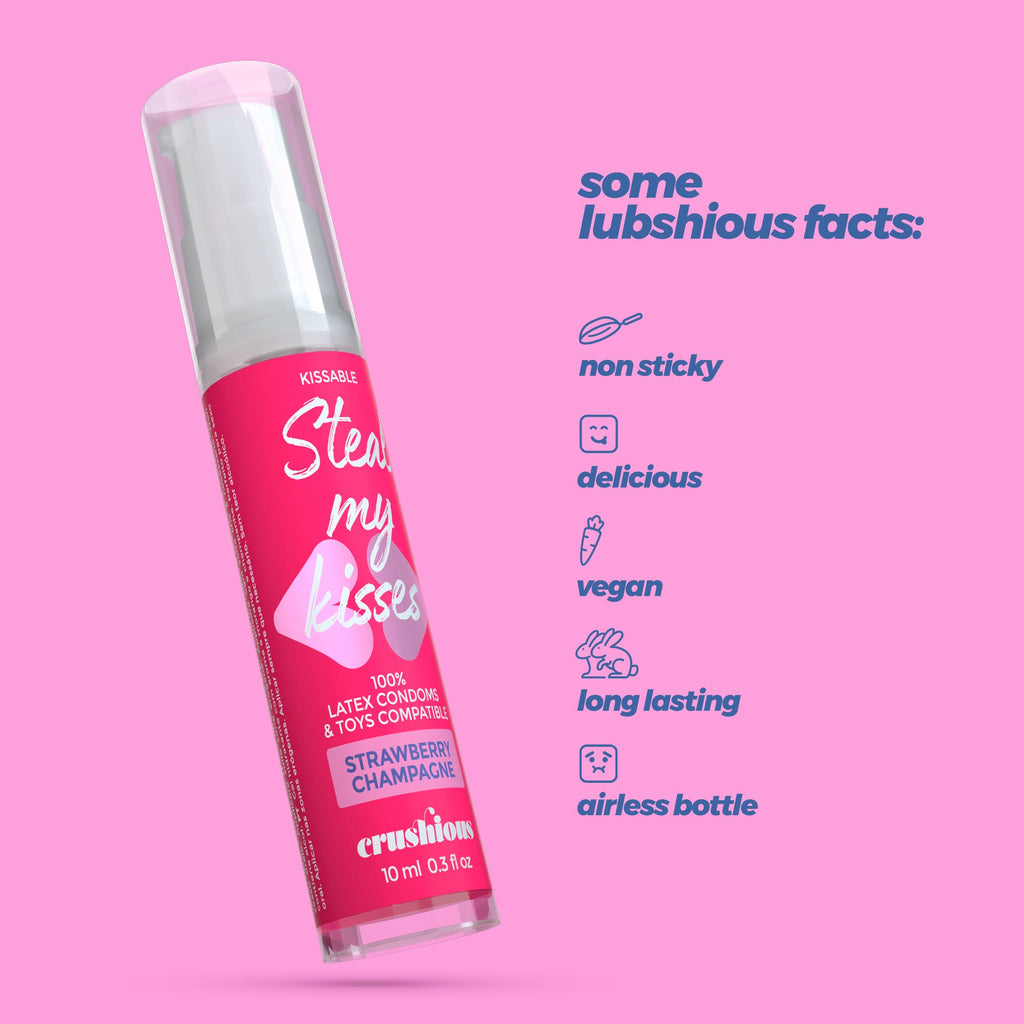 Lubrifiant Crushious Steal My Kisses, căpșuni și șampanie – 10 ml