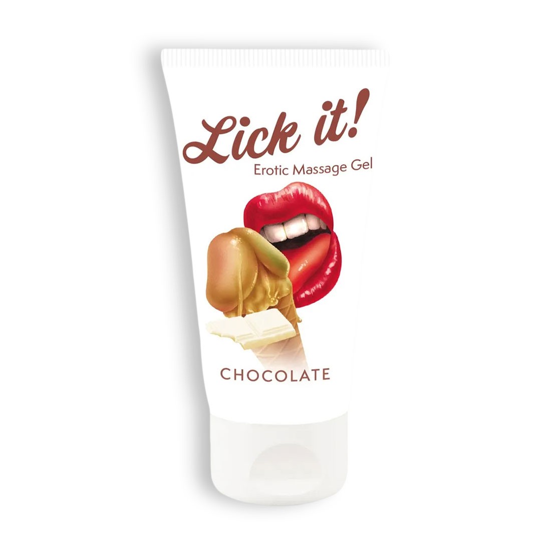 Gel de Masaj Comestibil Lick It! - Ciocolata alba [evk:67585133085062]