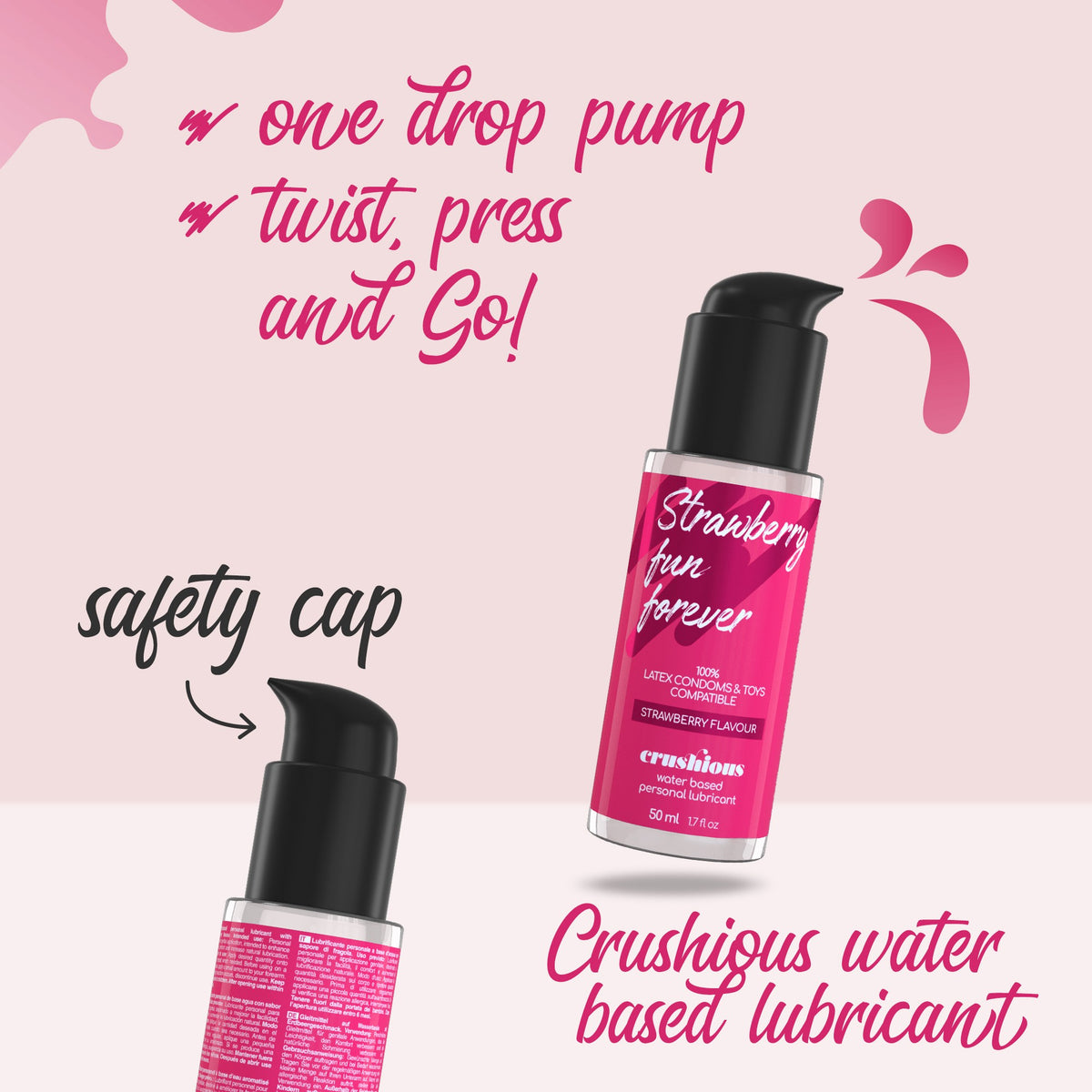 Lubrifiant Crushious Strawberry pe bază de apă – 50 ml