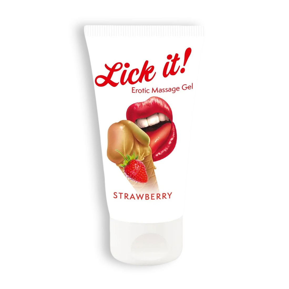 Gel de Masaj Comestibil Lick It! - Capsuni [evk:67585133117830]